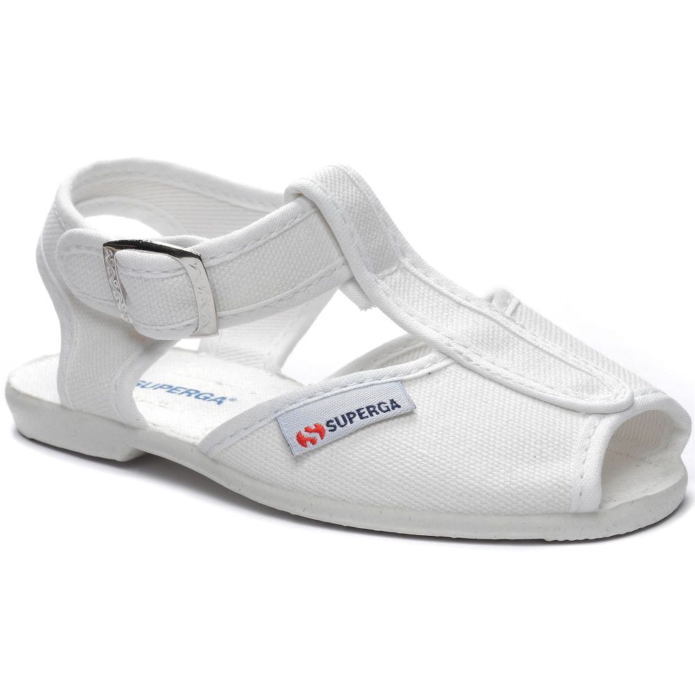 Superga 1200 Cotj White Sandals - Kids Shoes USA | US5089478